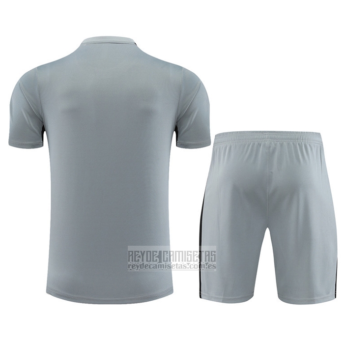 Chandal del Paris Saint-Germain Jordan Manga Corta 2023-2024 Gris - Pantalon Corto